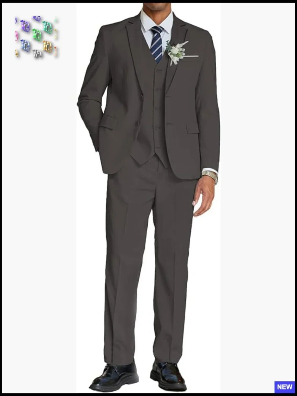 Lightweight Linen Suit Set Regular Fit Blazer Vest Pants Wedding Business